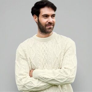 Vintage Blarney Woollen Mills Cream Knit Sweater